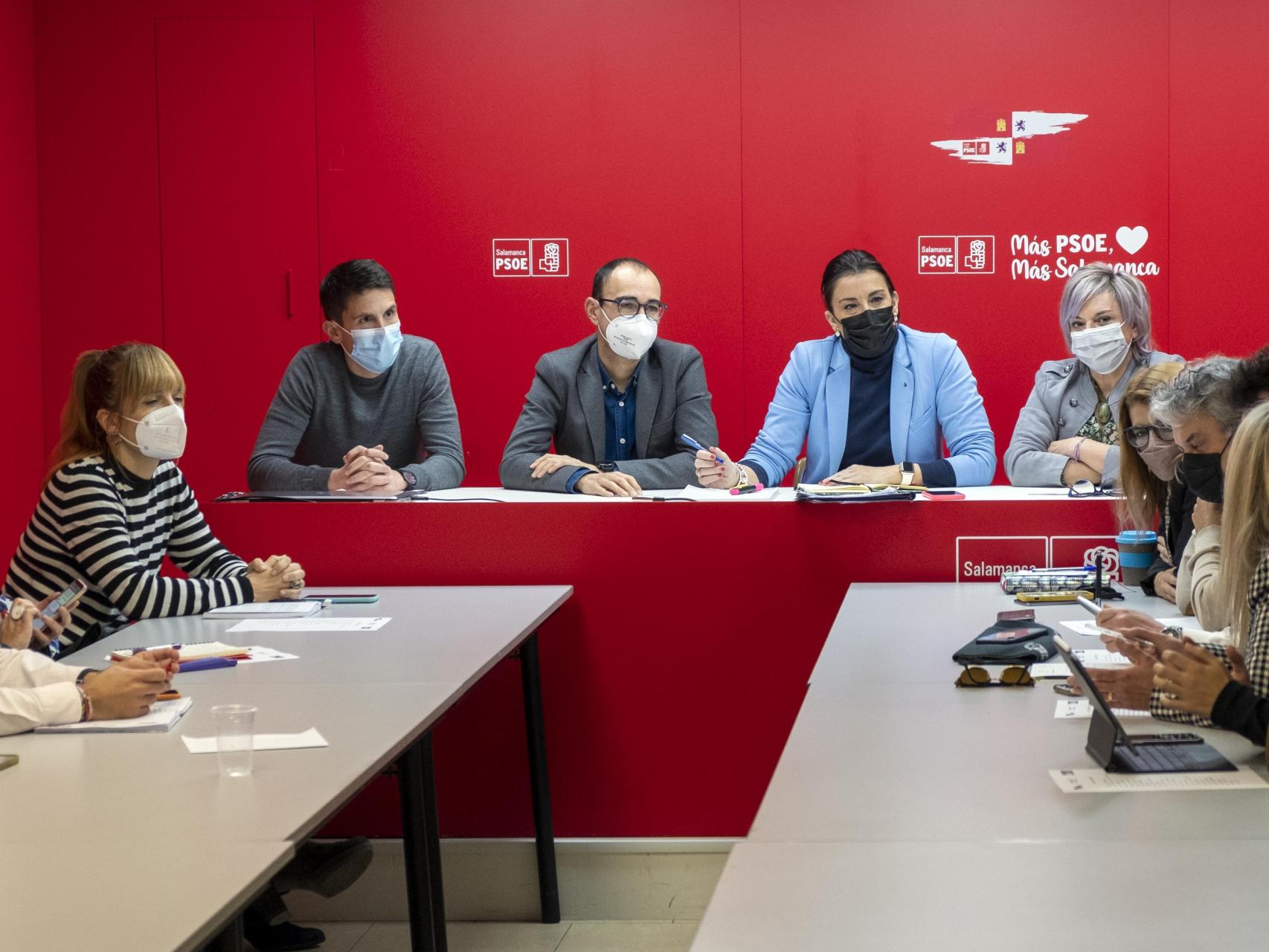 Imagen de archivo de una reunión de la Comisión Ejecutiva Provincial del PSOE de Salamanca.