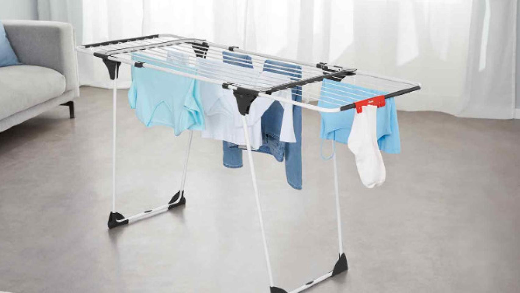 12 tendederos (de suelo, de pared, altos, bajos o plegables) perfectos para  secar la ropa en casa