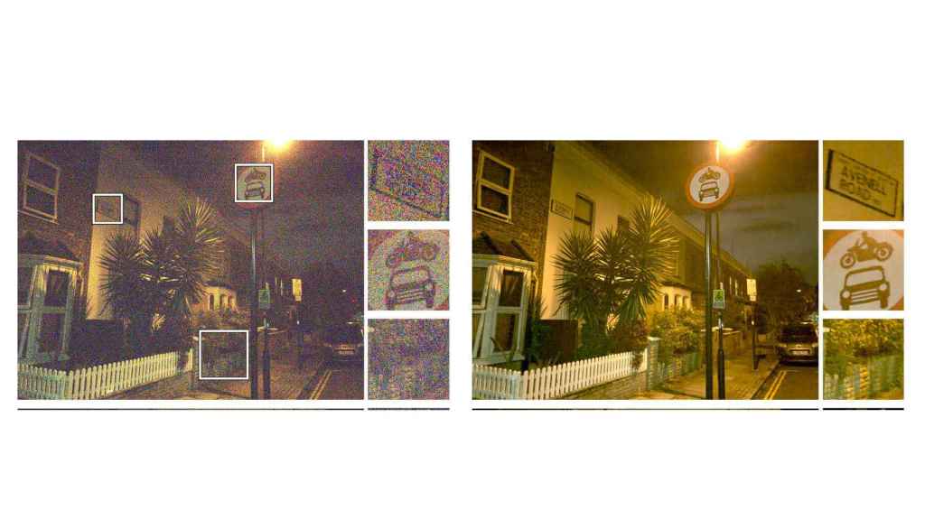 The Google Research project succeeded in removing noise from night photos