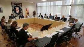 Reunión de la Junta de Portavoces de las Cortes, este jueves.