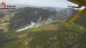 Imagen aérea del incendio en Martín Muñoz de Ayllón