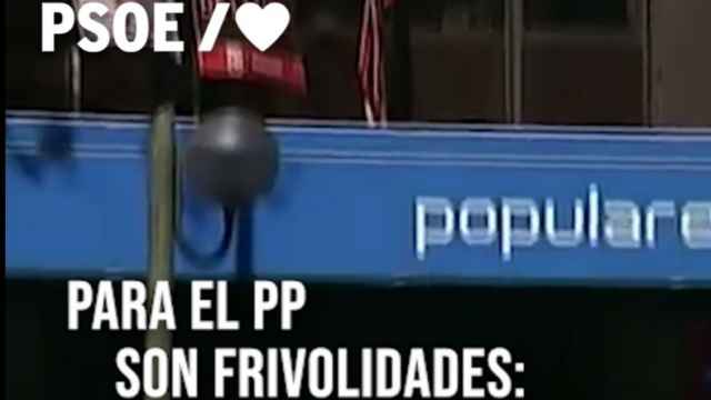Vídeo del PSOE en el que se critica el voto del PP en contra del decreto de ahorro energético.
