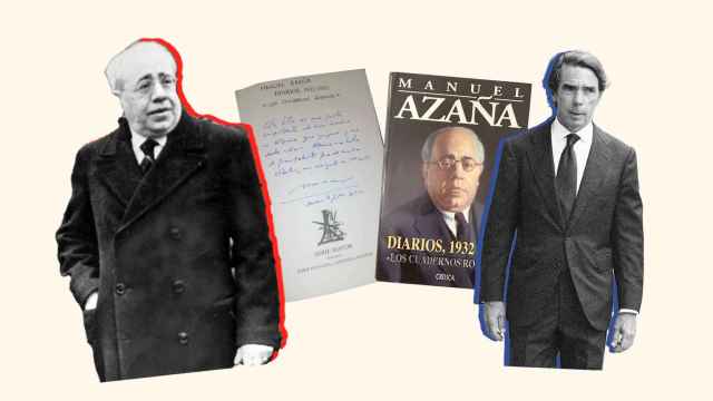 Existe un ejemplar de los Diarios robados de Azaña firmado por Aznar en la biblioteca pública de Muskiz.