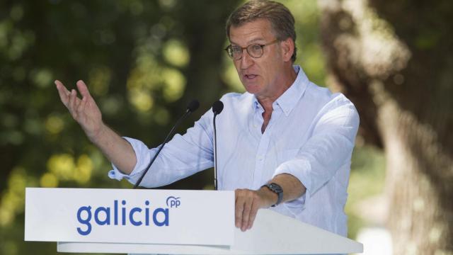 El presidente del PP, Alberto Núñez Feijóo, en la inauguración del curso político de su partido.