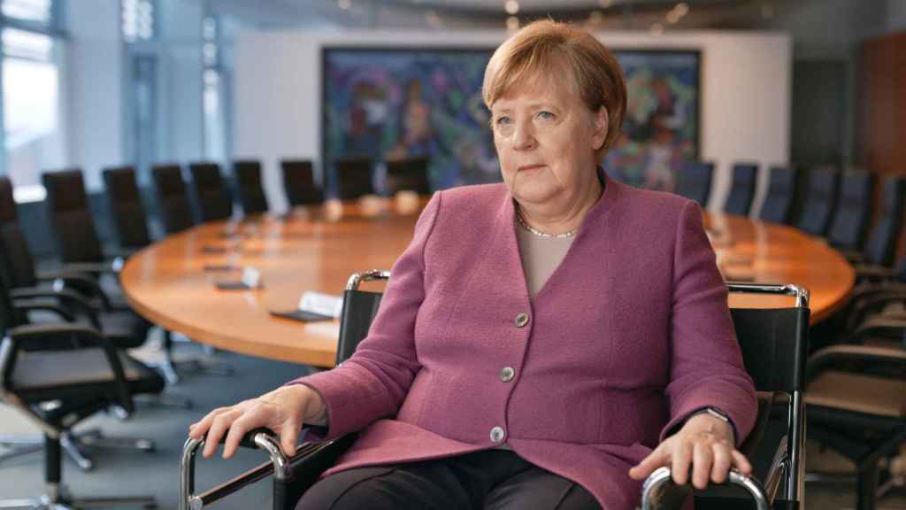 La excanciller en 'Angela Merkel -im Lauf der Zeit'.