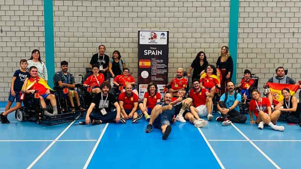 La expedición española en Ginebra de la Selección de powerchair football