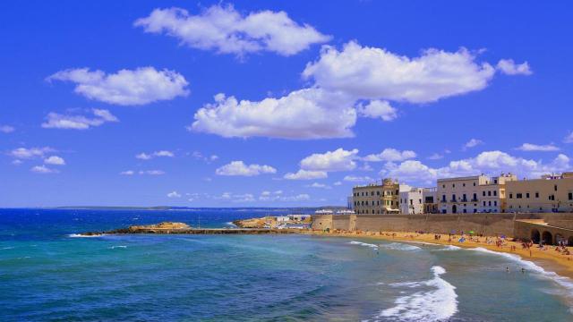 La costa de la región de Puglia.