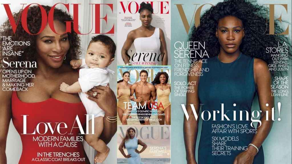 desde 1998, la tenista ha protagonizada varias portadas de Vogue.