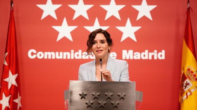 Isabel Díaz Ayuso, presidenta de la Comunidad de Madrid, en la rueda de prensa posterior al Consejo de Gobierno.