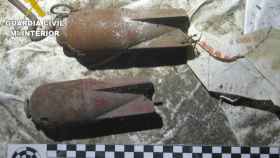 Granadas de mortero de la Guerra Civil encontradas en una vivienda de Villafranca del Bierzo