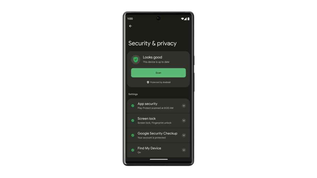 New Security and Privacy section in Android 13