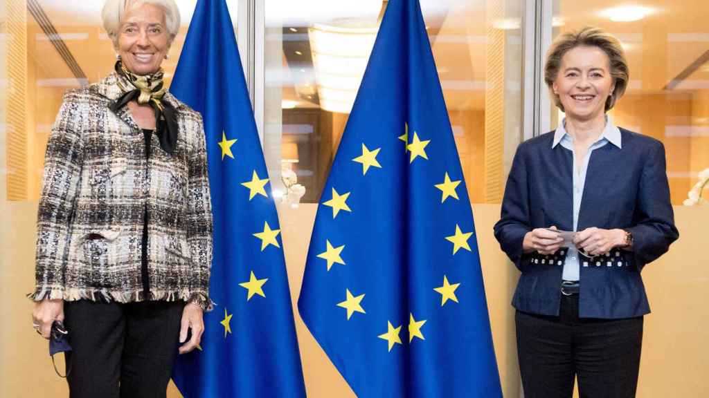 La presidenta del BCE, Christine Lagarde, y la presidenta de la Comisión Europea, Ursula von der Leyen.