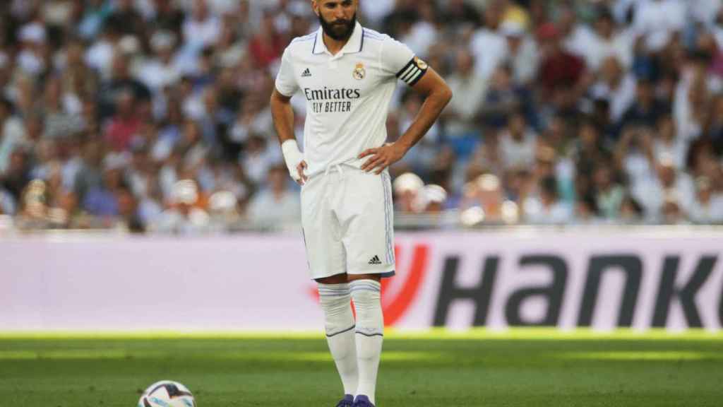 Karim  Benzema, durante un partido del Real Madrid esta temporada