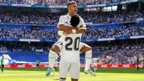 Vinicius Júnior y Rodrygo Goes celebran un gol con el Real Madrid