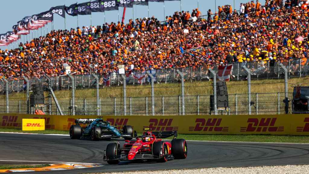 El Ferrari de Carlos Sainz, en el Gran Premio de los Países Bajos de la F1 2022
