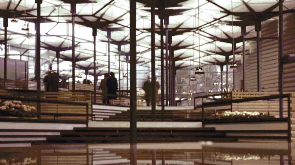 Pabellón de España, Exposición Universal de Bruselas, de Corrales y Molezún (1958). ©Servicio Histórico Fundación Arquitectura COAM