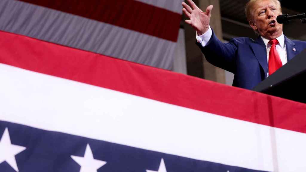 Donald Trump, durante su mitin en Wilkes-Barre, Pennsylvania, este sábado.