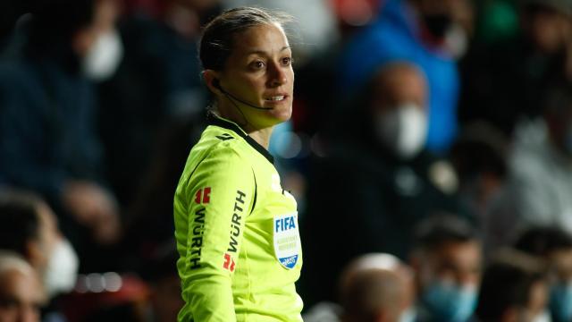 Guadalupe Porras Ayuso durante un partido de La Liga.