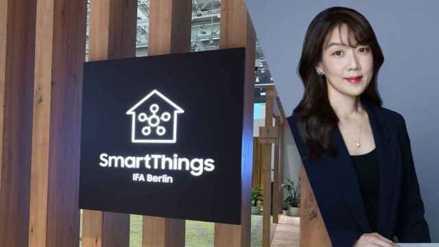Montaje de la zona de SmartThings de Samsung en IFA y Jaeyeon Jung.