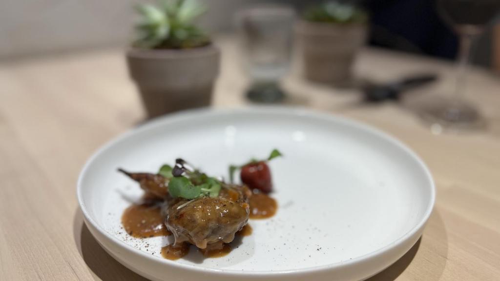 Codorniz en el menú degustación de Bichopalo