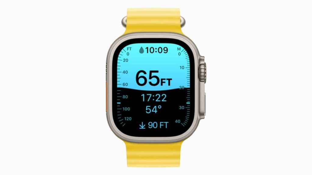 Aplicación de submarinismo en Apple Watch Ultra