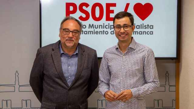 El concejal socialista Juan José G. Meilán y José Luis Mateos, portavoz municipal