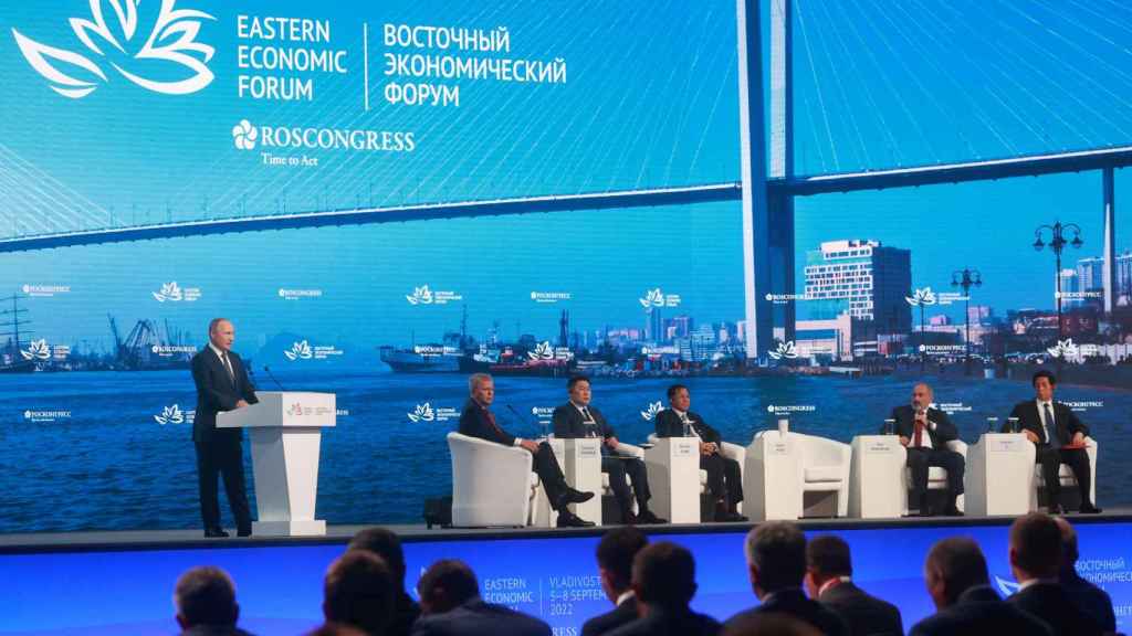 El presidente de Rusia, Vladímir Putin, durante su intervención en el VII Foro Económico Oriental de Vladivostok.