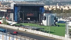 Un escenario del Andalucía Big Festival, desde una vivienda cercana.