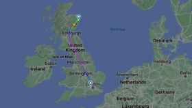 El mapa del vuelo de la familia real británica en FlightRadar24