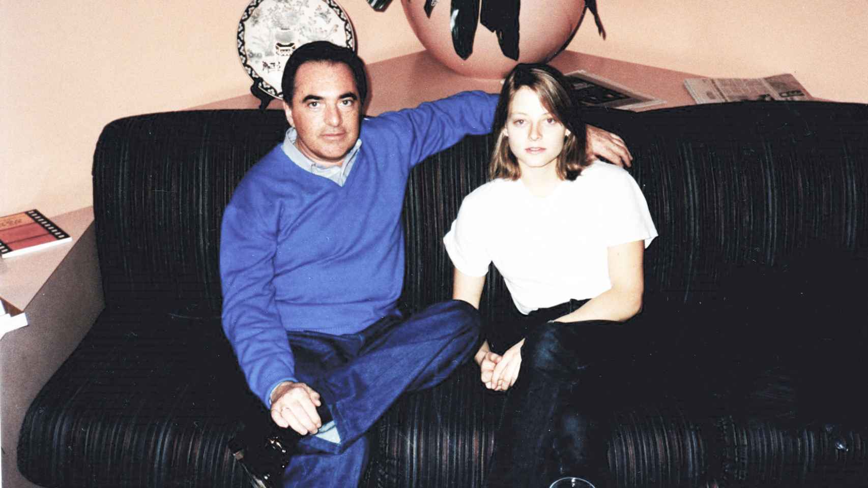 Luis Gasca junto a Jodie Foster. Foto: archivo del autor