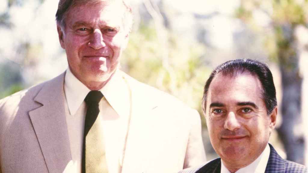 Luis Gasca con Charlton Heston. Foto: archivo del autor