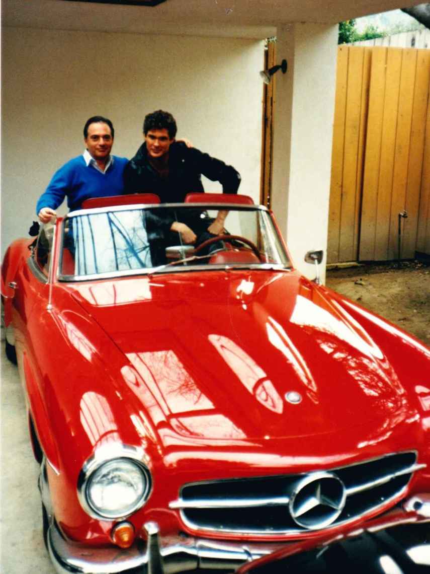 Luis Gasca con David Hasselhoff. Foto: archivo del autor