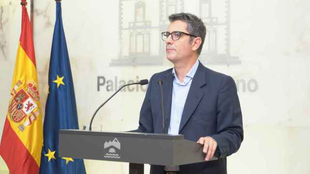 El ministro de la Presidencia, Félix Bolaños, este viernes en Logroño.