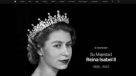 Web de Apple de luto por la muerte de Isabel II