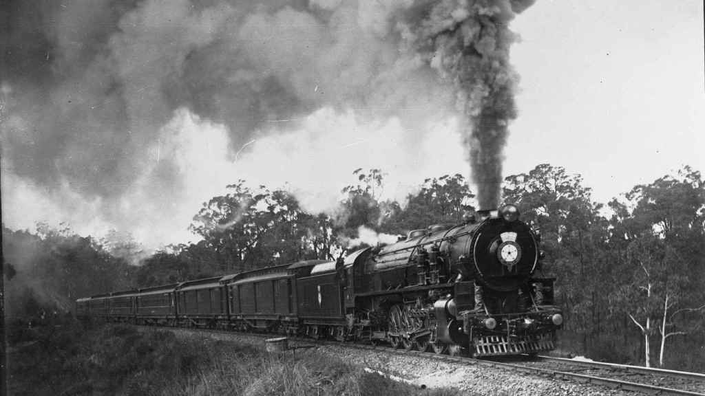El Royal Train en 1927, con locomotora a vapor