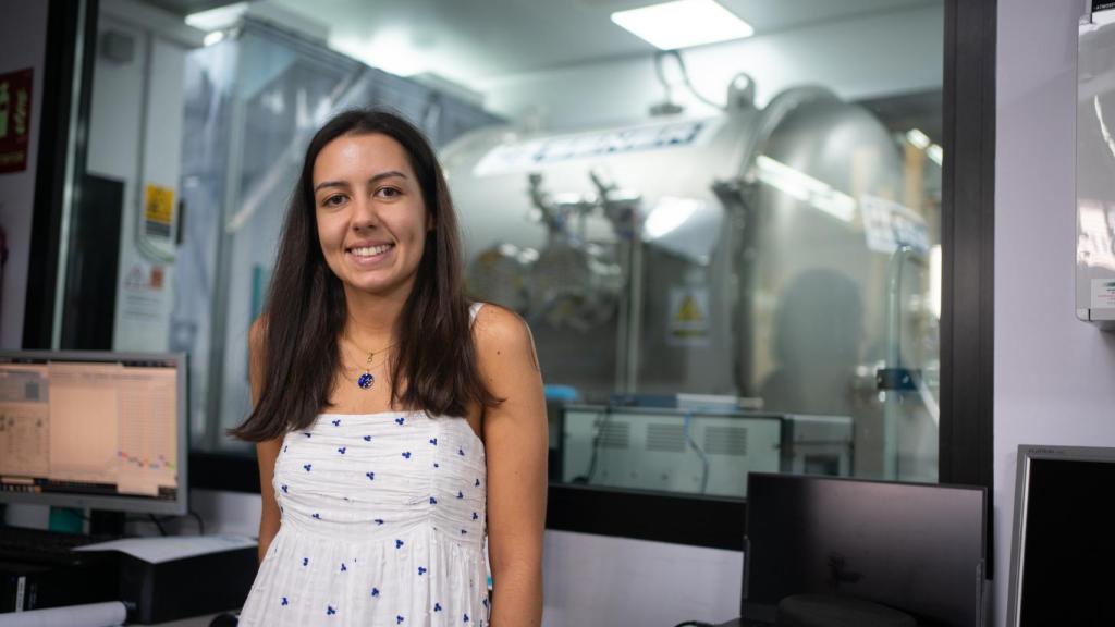 Xunqueira en las instalaciones de SENER, empresa para la que trabaja.