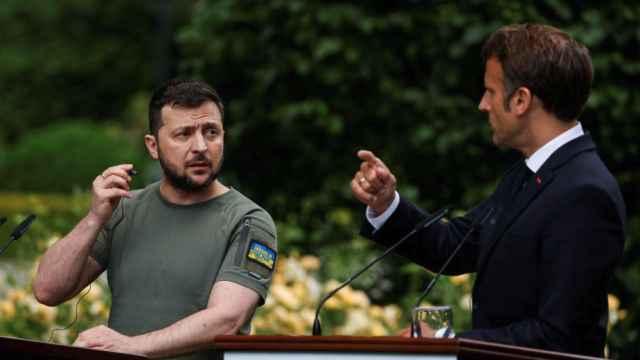 Emmanuel Macron y Volodímir Zelenski el 16 de junio en Kiev.
