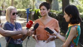 La portavoz del Gobierno y ministra de Política Territorial, Isabel Rodríguez, este sábado en el Parque del Oeste en Madrid.