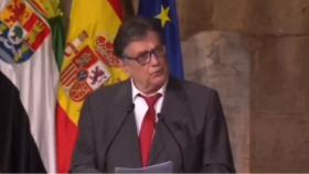 El escritor Luis Landero en la entrega de la  Medalla de Extremadura.