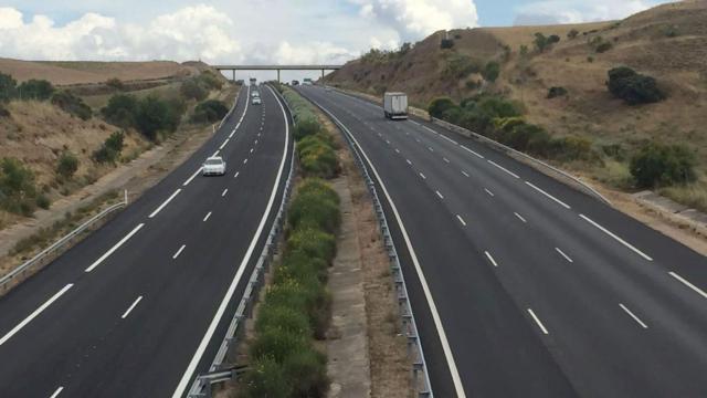 Rehabilitación en la A-62, en la provincia de Zamora