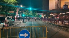 Corte, por parte de la Policía Municipal, del centro en Valladolid