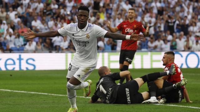 Vinicius tras marcar el 2-1 para el Real Madrid ante el RCD Mallorca