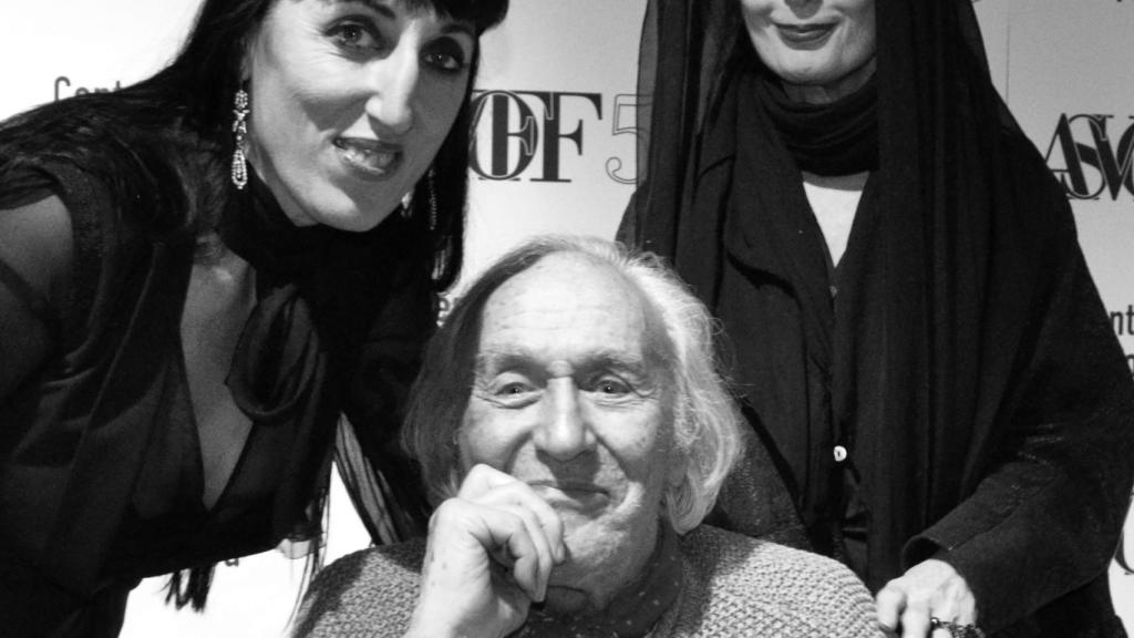 William Klein com Rossy de Palma e Diane Pernet no Centre Georges Pompidou em Paris (2012)