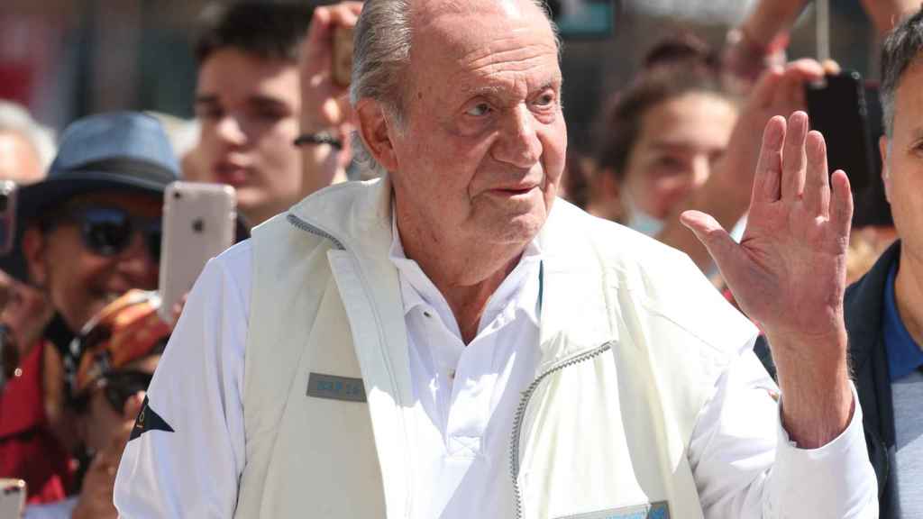 King Juan Carlos in the town of Sanjenjo in May 2022.