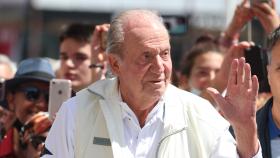 El rey Juan Carlos en la localidad de Sanjenjo en mayo de 2022.