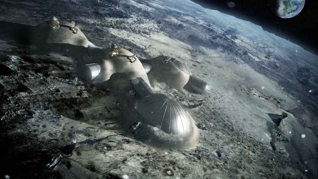 Representation of colony on the Moon