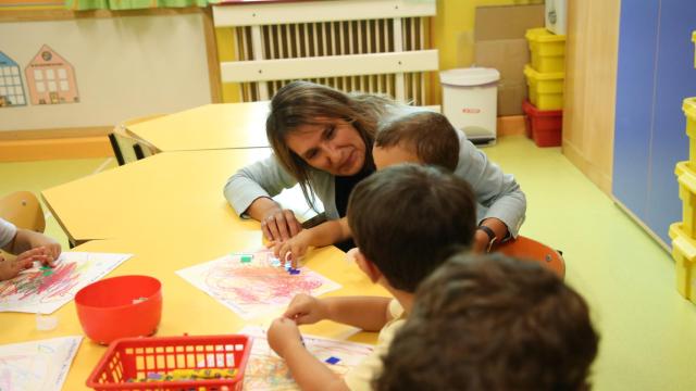 Lala consejera de Educación, Rocío Lucas, en su vista esta mañana a la Escuela de Educación Infantil (EEI) ‘Nuestra Señora de la Concha’ en Zamora