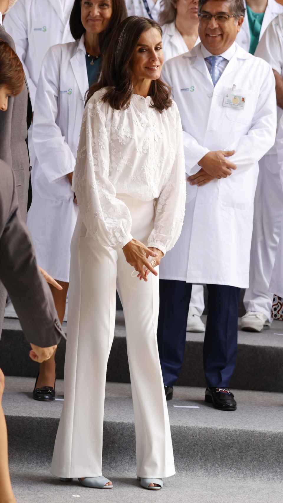 La reina Letizia en la mañana de este miércoles en Guadalajara.