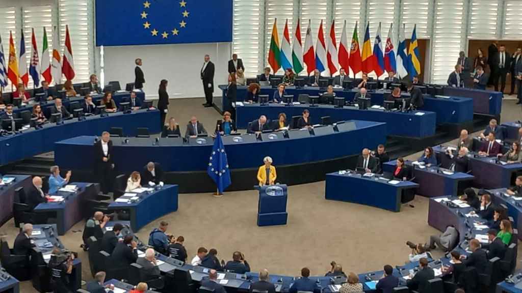 La presidenta de la Comisión Europea, Ursula von der Leyen, en el Soteu.