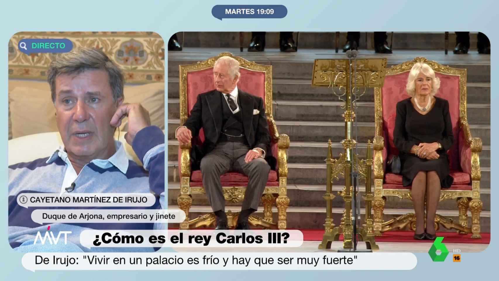 Cayetano Martínez de Irujo se identifica con Lady Di: Vivir en un palacio es difícil, es frío